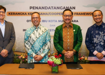 Penandatangan Kerjasama Investasi IKN dan INA di Bali, Minggu 19 Mei 2024