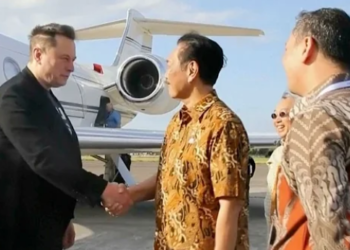 Elon Musk tiba di Bali, meresmikan layanan tersebut di Bali pada Minggu 19 Mei 2024.