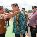 Hashim Djojohadikusumo saat tiba dalam acara syukuran atas kemajuan pembangunan Pembangkit Listrik Tenaga Air (PLTA) Kayan Hydro Energi (PLTA Kayan Cascade), Kamis 30 Mei 2024.