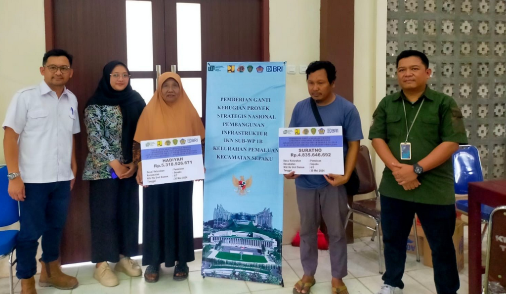 Puluhan warga terdampak proyek IKN di Kecamatan Sepaku terima ganti kerugian, Kamis 30 Mei 2024