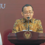 Menteri Sekretaris Negara Pratikno dalam keterangan pers di Istana Kepresidenan, Jakarta, Senin 3 Juni 2024, mengumumkan Plt Kepala Otorita IKN menggantikan Bambang Susantono