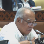 Menteri PUPR sekaligus Plt Kepala OIKN, Basuki Hadimuljono saat rapat bersama DPR RI, Kamis 6 Juni 2024