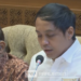 Plt Wakil Kepala OIKN, Raja Juli Antoni saat rapat kerja pembahasan anggaran Bersama Komisi II DPR RI di Komplek Senayan,Jakarta, Senin 10 Juni 2024.