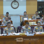 Wakapolri Agus Andrianto bersama jajaran saat rapat bersama Komisi III DPR RI, Selasa 11 Juni 2024.