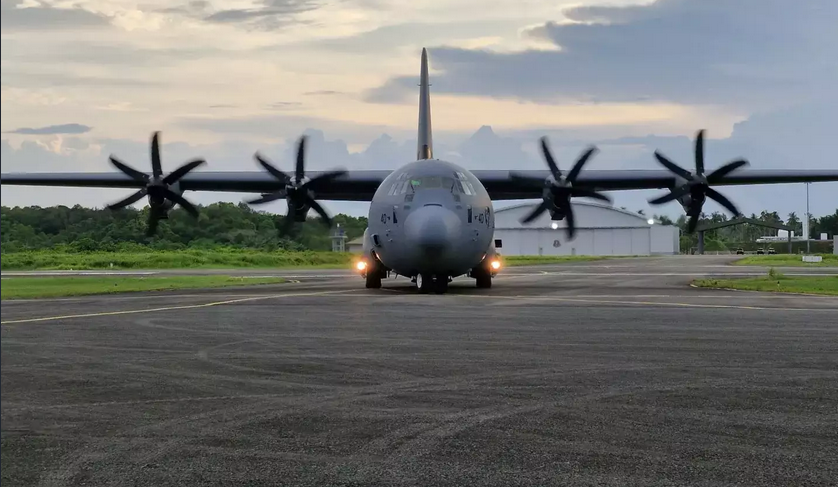 Lanud RSA Natuna melaksanakan pengangkutan pompa air minum untuk IKN dari Tiongok ke Balikpapan, Selasa 11 Juni 2024. Foto: Dok/TNI AU