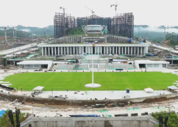 Penampakan pembangunan IKN terkini, Senin 17 Juni 2024. Foto: Tangkapan Layar/Youtube Dian Rana