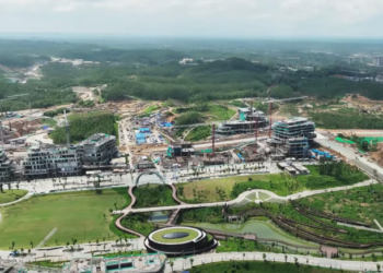Penampakan pembangunan IKN terkini, Senin 17 Juni 2024. Foto: Tangkapan Layar/Youtube Dian Rana