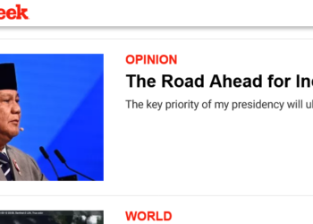 Prabowo Subianto tak bahas IKN di media asing Newsweek New York. Foto: Tangkapan layar/Newsweek