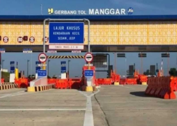 Jalan Tol Bandara SAMS akan terkoneksi dengan IKN. Foto: GT Manggar/BPJT