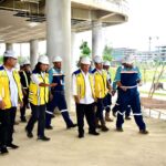 Menteri PUPR, Basuki Hadimuljono meninjau pembangunan Kantor Kementerian Koordinator (Kemenko) 1 di Kawasan Inti Pusat Pemerintahan (KIPP) Ibu Kota Nusantara (IKN), Senin 24 Juni 2024.