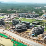 Progres pembangunan Kawasan inti pemerintahan IKN, Juli 2024. Foto: tangkapan layar/youtube/Dian Rana