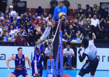 Pertandingan Lavani vs Bhayangkara. Foto: PBSI