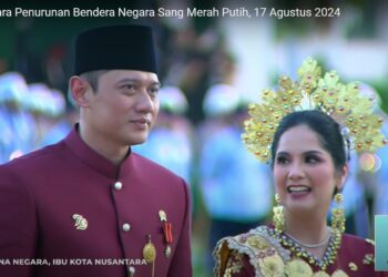 Raih Busana Terbaik di Upacara Penurunan Bendera di IKN, AHY-Annisa Pohan Dapat Hadiah Sepeda