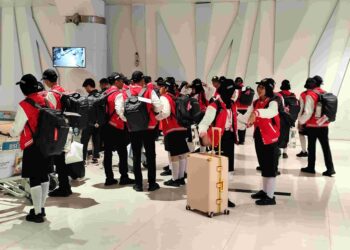 Tiba dalam Dua Gelombang, Pasukan Paskibraka IKN Tiba di Balikpapan