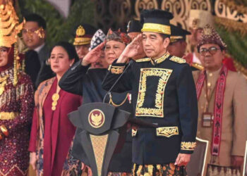 Momen Jokowi dan Prabowo Berdampingan pada Upacara HUT Ke-79 RI di IKN