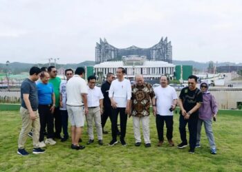 Diajak Jokowi Tinjau Infrastruktur IKN, Para Pimpinan Lembaga Negara Mengaku Kagum