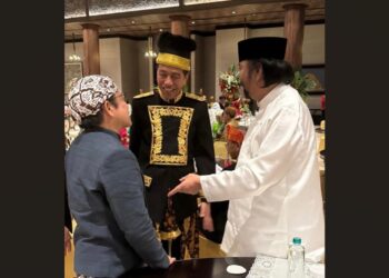 Potret Jokowi, Cak Imin, Surya Paloh Tertawa Bersama di Istana Negara IKN