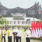 Jokowi meresmikan Sumbu Kebangsaan, Plaza Seremoni IKN, Rabu 14 Agustus 2024. Foto: tangkapan layar/Youtube