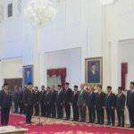 Reshuffle dan pelantikan kabinet Menteri Indonesia Maju Periode 2019-2024. Foto: Tangkapan layar/Youtube