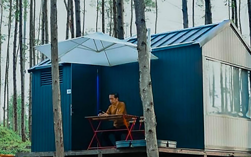 Jokowi Glamping di IKN Sepaku