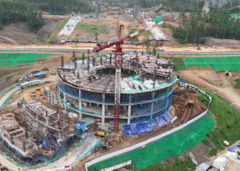 Pembangunan Kantor OIKN. Foto: Adhi Jaya/ RRI IKN