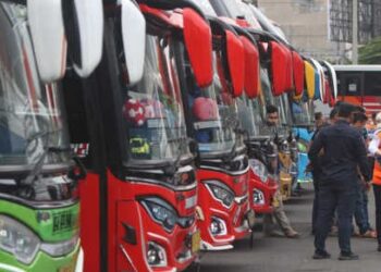 Puluhan Bus Rem Check di Terminal Tirtonadi Sebelum Diberangkatkan ke IKN