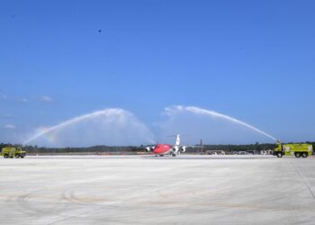 PT PP Bangga Pendaratan Perdana Pesawat Kepresidenan di Bandara Nusantara Berlangsung Mulus