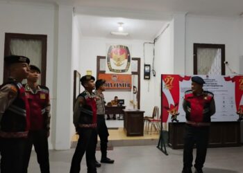 Kawal Kelancaran Pilkada di wilayah IKN, Polres PPU Patroli Rutin di Kantor KPU Penajam