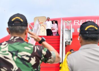 Terbang ke IKN, Jokowi-Iriana Hadiri Nusantara TNI Fun Run