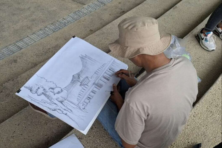 Ramaikan Nusantara Sketchwalk, Puluhan Seniman Sketsa Melukis Keindahan IKN