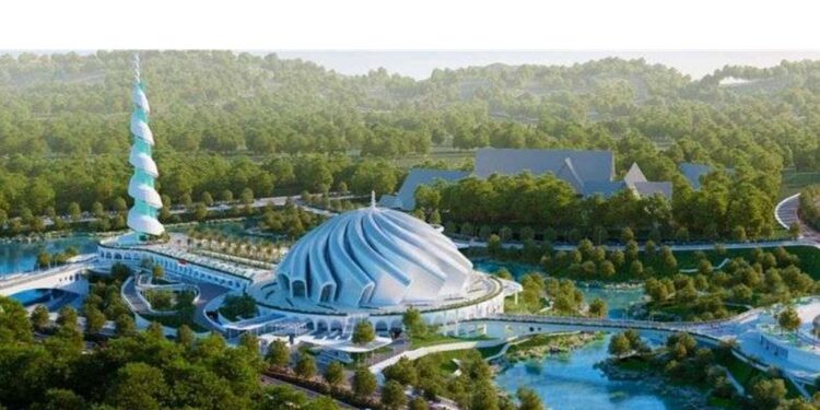 Proses Topping Off Masjid Negara IKN Ditarget Kelar Bulan Ini