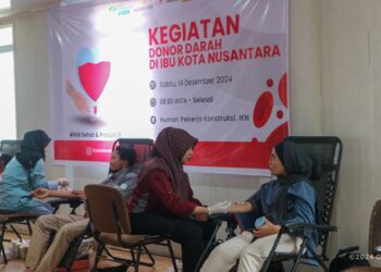 Otorita IKN Gelar Donor Darah di Hunian Pekerja Konstruksi