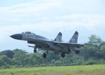 Sukhoi dari Lanud Hasanuddin Ditugaskan Jaga Keamanan Wilayah Udara IKN