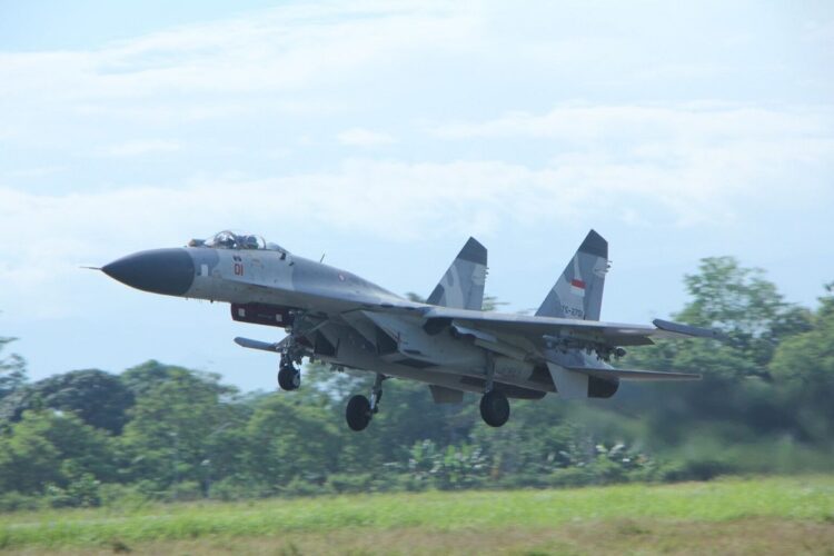 Sukhoi dari Lanud Hasanuddin Ditugaskan Jaga Keamanan Wilayah Udara IKN