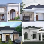 Desain rumah klasik modern 1 lantai dengan warna netral