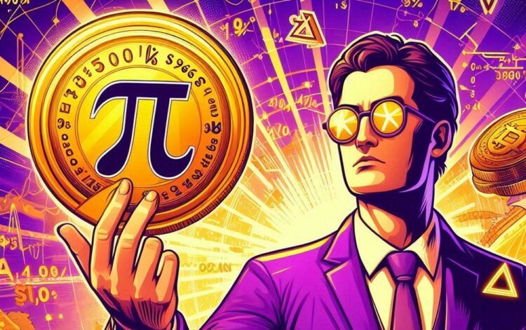 Ilustrasi Pi Network dan koin Pi sebagai mata uang digital masa depan