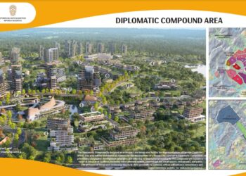 Desain kantor diplomatic compound IKN