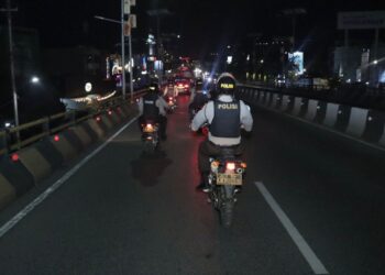 Antisipasi Gangster dan Tawuran, Polsek Banjarmasin Barat Gelar Patroli