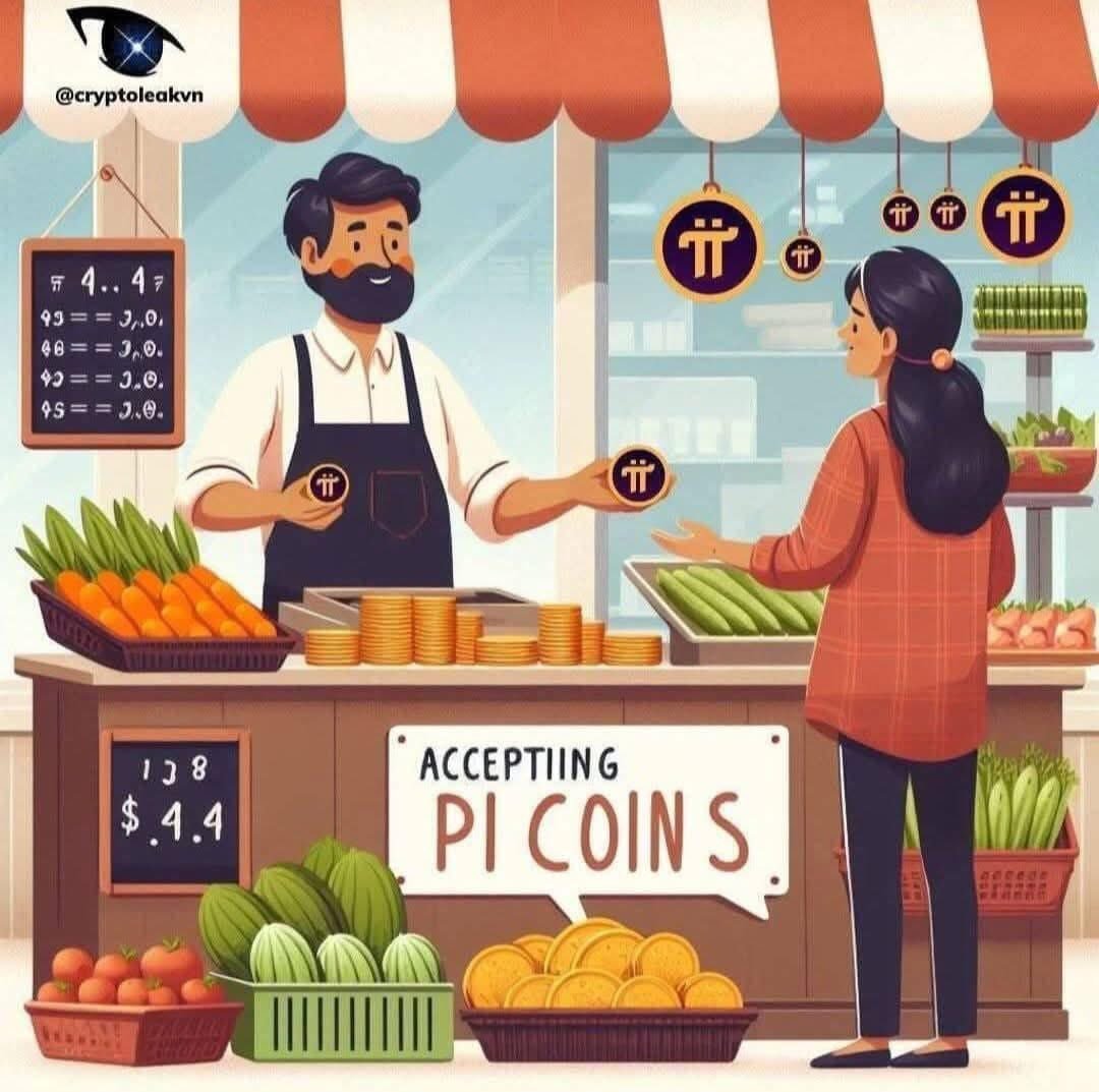 Ilustrasi Pi Coin sebagai mata uang digital untuk belanja