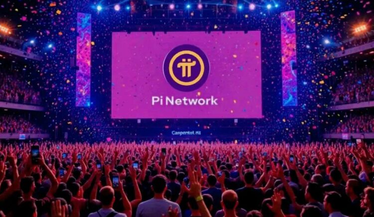 Ilustrasi aktivitas komunitas Pi Network yang menunjukkan dukungan besar terhadap Pi Coin pada 2025.