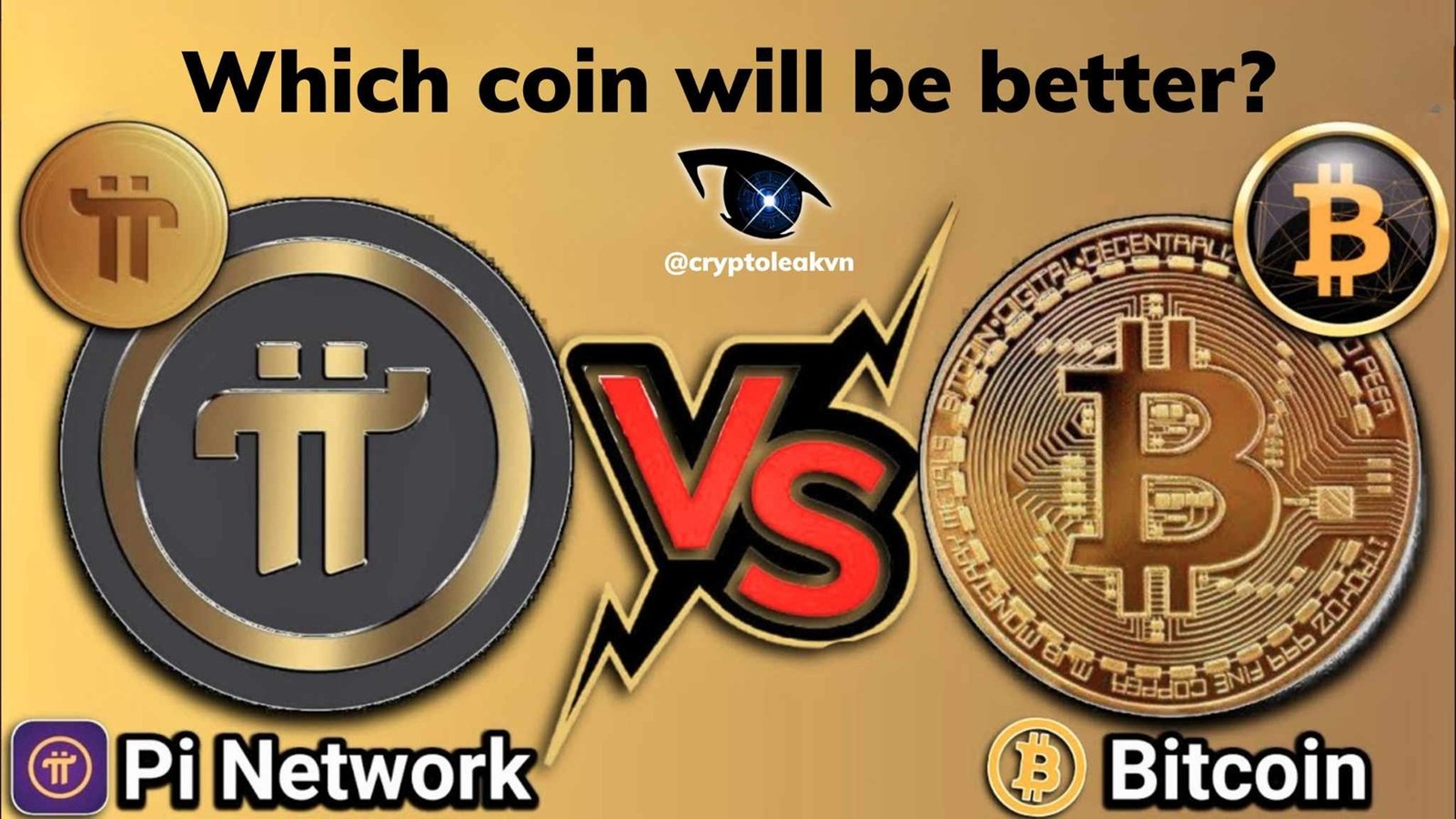 Ilustrasi Pi Coin vs Bitcoin dalam bursa kripto