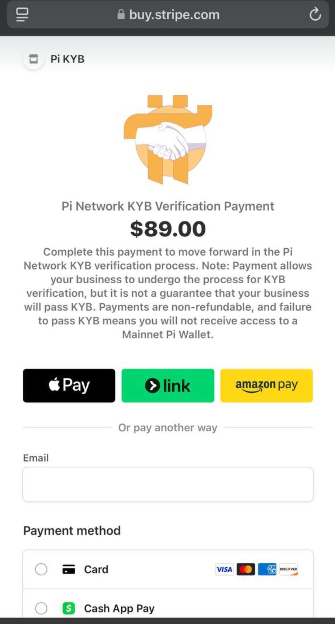 Proses verifikasi KYB oleh Sinaps untuk integrasi bisnis di Pi Network