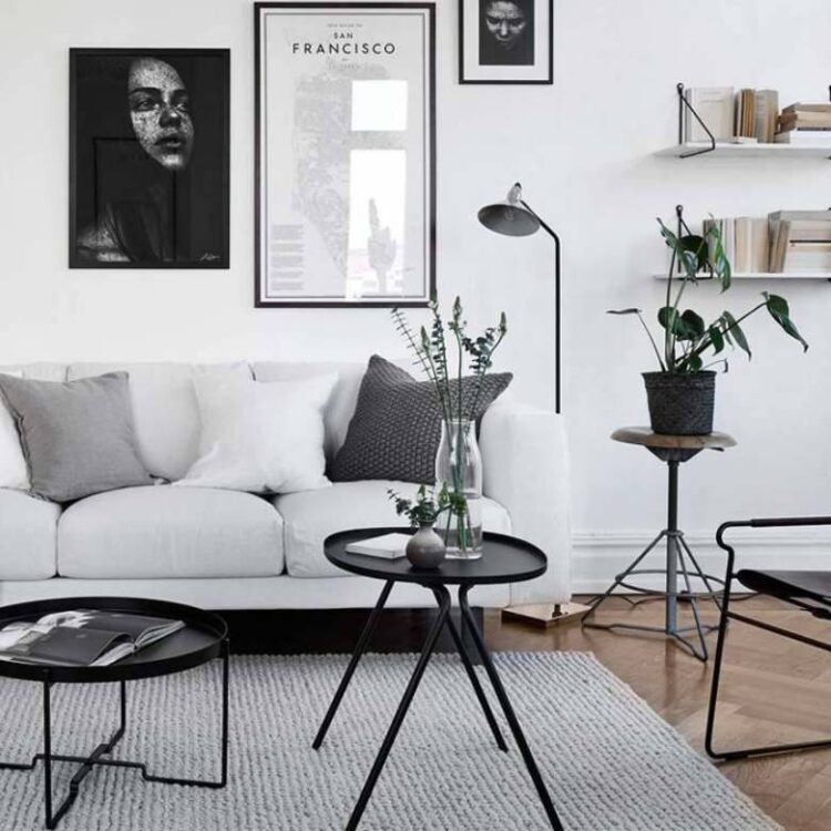 Desain Ruang Tamu Monokrom, Gaya Minimalis yang Elegan dan Modern