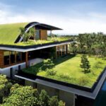 Atap hijau atau green roofing.
