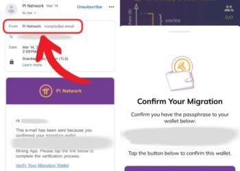 Ilustrasi proses otentikasi dua faktor (2FA) di Pi Network