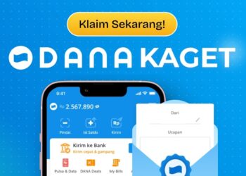 Ilustrasi aplikasi DANA dan fitur DANA Kaget