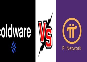 lustrasi Coldware (COLD) dan Pi Network (PI) dalam pasar crypto.