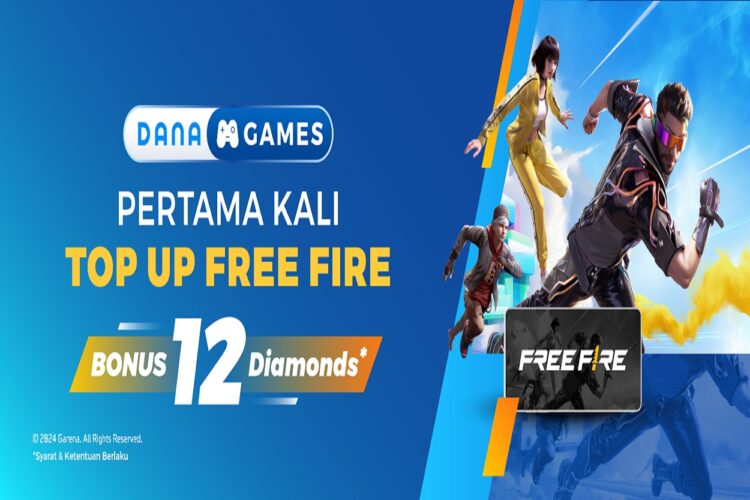 Dapatkan 12 Diamonds untuk Pertama Kali Top Up Free Fire di DANA Games!
