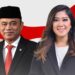 Potret Menteri Koperasi Budi Arie Setiadi dan Menteri Kominfo Meutya Hafid
