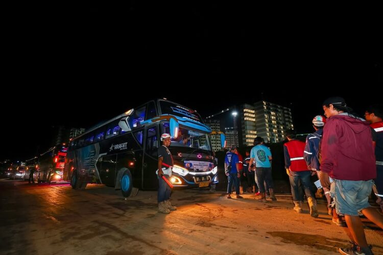 Pekerja Konstruksi IKN Mudik, Pak Bas: Selamat Menyambut Hari Kemenangan